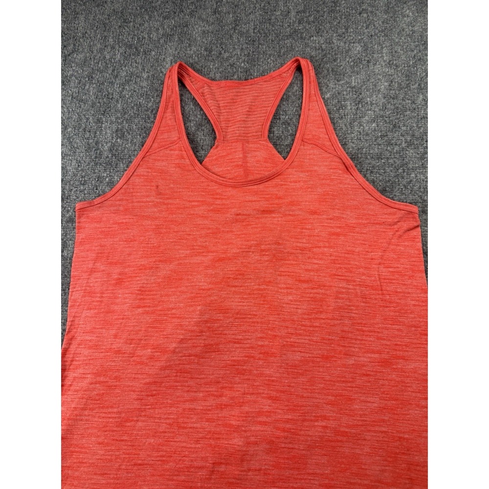 Lululemon Womens Twist Back Racerback Tank Heathered Coral Active Top Size 12 - Picture 3 of 10